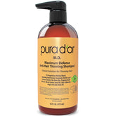 PURA D'OR 16oz MD anti-hair thinning bottle showing scalp care capability