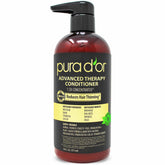 PURA D'OR Advanced Therapy Conditioner bottle showing sulfate-free formula for all hair types.