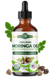 PURA VIDA MORINGA oil single-origin bottle for pure, versatile skincare.
