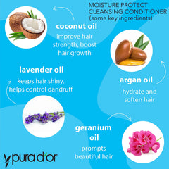 PURA D'OR Moisture Protect features argan oil and lavender on the label for natural care