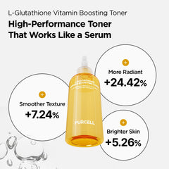 PurCELL L-Glutathione toner applying on skin with cotton pad