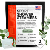 Pure Athlete sport shower steamer eucalyptus bottle for refreshing post-workout aromatherapy