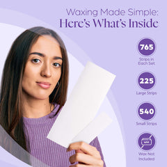 Pure Awareness large wax strips provide strong grip for legs and body waxing