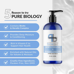 Ingredients label highlights biotin, keratin, rosemary and argan oils for nourishment