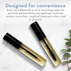Pure Body Naturals castor oil eyebrows tube front ready for precise brow conditioning.