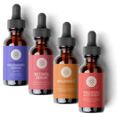 Pure Body Naturals facial serum bottle delivers hydrated, smooth skin.