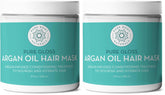 Pure Body Naturals hair mask argan oil jar for deep conditioning and smoother shine.