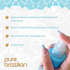 Hair shows radiant shine after using Pure Brazilian Leave-In Conditioner