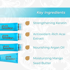 Pure Brazilian daily serum bottle pour; adds shine and light protection
