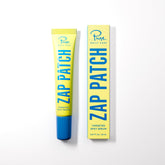 Pure Daily Care Zap Patch serum bottle closeup showing redness-reducing formula.
