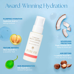 Pure Fiji Hydrate & Nourish Gift Set body butter included for elasticity and lasting softness.