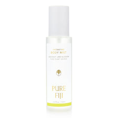 Pure Fiji Hydrating Body Mist bottle pour delivers quick hydration for skin.