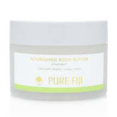 Pure Fiji Nourishing Body Butter starfruit bottle pour highlights rich hydration.