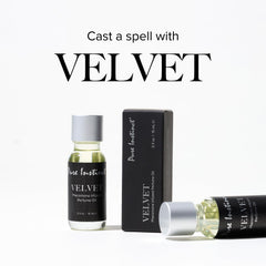 Pure Instinct Velvet spray bottle in action for quick, all-day scent.