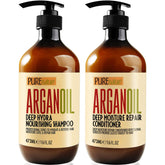 Pure Nature Lux Spa Argan Oil Shampoo bottle for hydrated, silky hair.