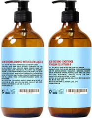 Pure Nature Lux Spa biotin shampoo close-up highlights rich lather and shine.