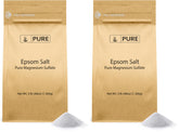 Pure Original Ingredients Epsom Salt bulk pack, two 3 lb bags, ideal for large soaks.