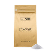 Pure Original Ingredients Epsom salt bulk packaging shown for easy storage and value.