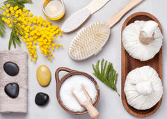 Pure Original Ingredients Epsom salt dissolves quickly in warm water for bath.