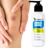 Pure Relief Arnica Cream bruising action reduces visible bruises.