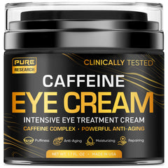 Pure Research caffeine eye cream under-eye hydration for daily use