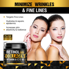 Pure Research Retinol Face Cream texture swatch highlighting smooth, moisturizing consistency.
