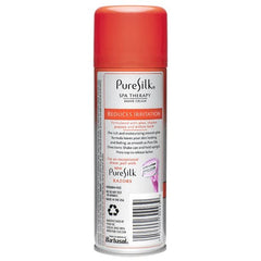 Pure Silk Sensitive Skin Therapy Shave Cream foam close-up promises smooth, comfortable shave