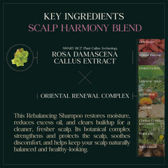 Close-up of ingredients featuring Goji Berry and Rock Pine nourishes scalp.