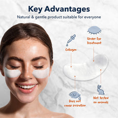 Purederm Deluxe collagen eye mask closeup, soft sheets for comfortable wear.