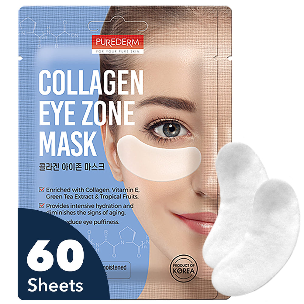Purederm Deluxe collagen eye mask packaging, sleek and ready for daily eye care.