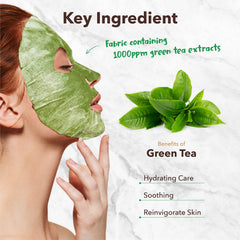Purederm Green Tea extract ingredient visual highlights deep cleansing benefits