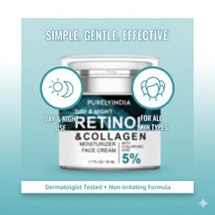 Day and night routine in use for continuous skin care.