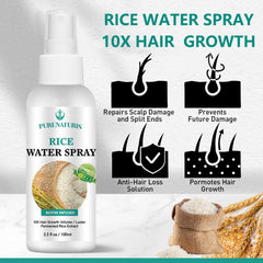PureNaturis conditioner bottle featuring rosemary rice water for smoother, healthier-looking hair