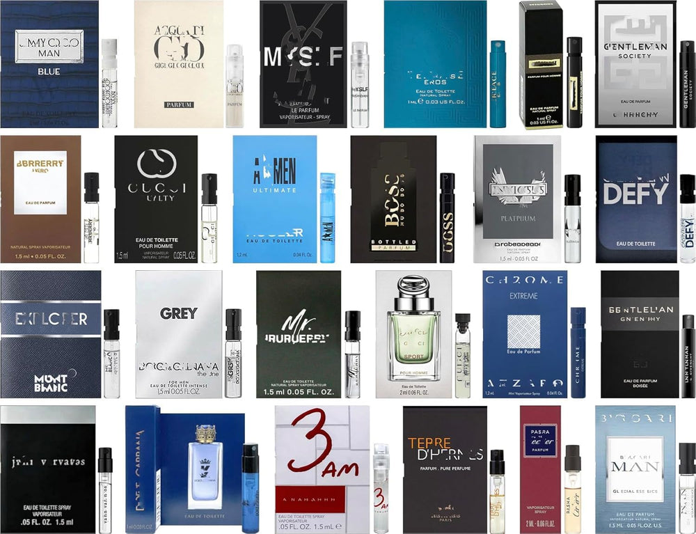 PureScents men's cologne sample vial set eight for easy scent exploration.