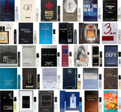 PureScents travel-ready cologne samples ideal for trips.