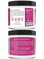 pureSCRUBS Jasmine scrub packaging highlights generous 16oz size