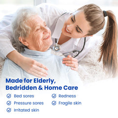 PURESKIN Bed Sore Cream jar closeup shows creamy texture ideal for gentle daily care