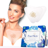 PureSkin chest wrinkle pads pack in a box for overnight smoothing