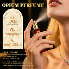 PUREU Opium Amber Vanilla spray mist delivering a fine, even aroma application.