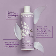 Purezero Biotin Set packaging highlights vegan, cruelty-free haircare.