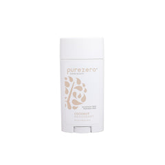 Purezero Coconut Deodorant packaging highlights sustainable materials for daily use