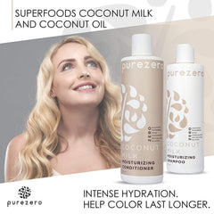 View of Purezero coconut milk set packaging highlighting the value pack.