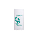 Purezero eucalyptus deodorant bottle closeup showing aluminum-free formula for gentle daily freshness