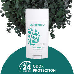 Purezero eucalyptus deodorant with shea butter and coconut oil ingredients for soothing care