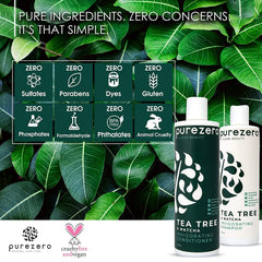 Purezero shampoo foam on hand showing rich lather and refreshing feel.