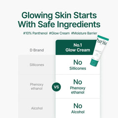 PURITO Panthenol 10% Post-Acne Cream cream texture close-up highlights smooth, non-greasy finish.