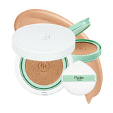 Purito Seoul Wonder Releaf Centella BB Cushion packaging shows compact portability for on-the-go touch-ups
