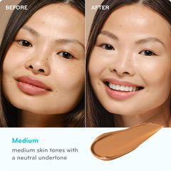 Purlisse Ageless Glow Serum BB Cream SPF 40 on-skin shows finish and even tone in natural light.
