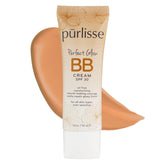 Purlisse Perfect Glow BB Cream bottle pour for easy daily use with SPF 30