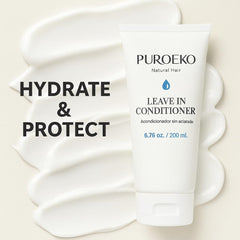 PUROEKO Hydrating Leave-In after-use shine showcases soft, movable hair.